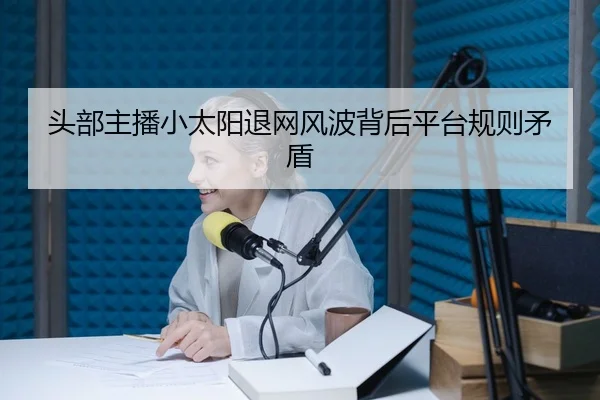 头部主播小太阳退网风波背后平台规则矛盾
